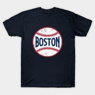 Boston Retro Baseball - Navy T-Shirt